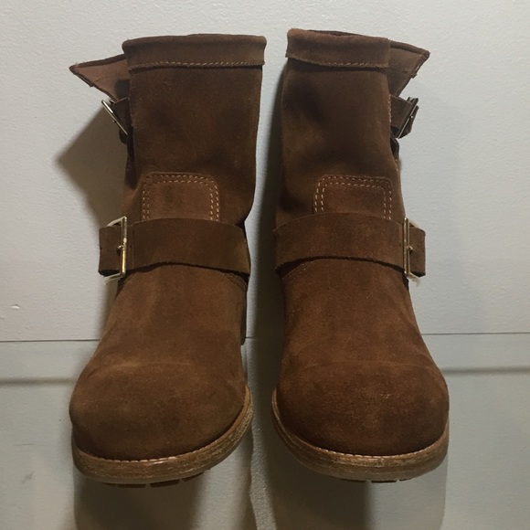 7.5/8JIMMY CHOO Like New Whiskey Suede Youth Boot - Picture 2 of 6